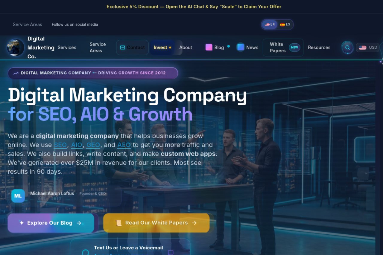 Desktop screenshot of http://DigitalMarketingCo.org