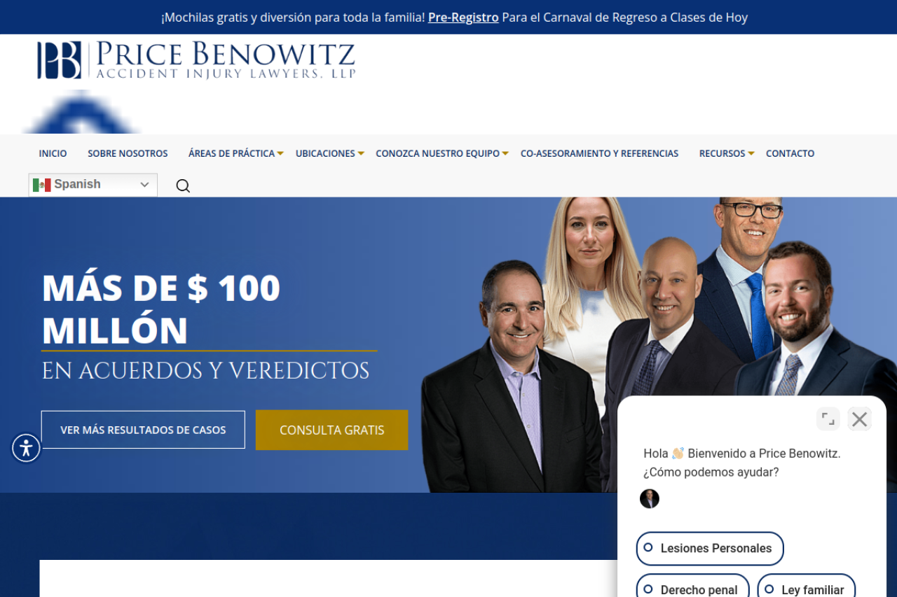 Desktop screenshot of https://pricebenowitz.com/es/inmigraci%C3%B3n-de-maryland/abogado-lgbtq/asilo/