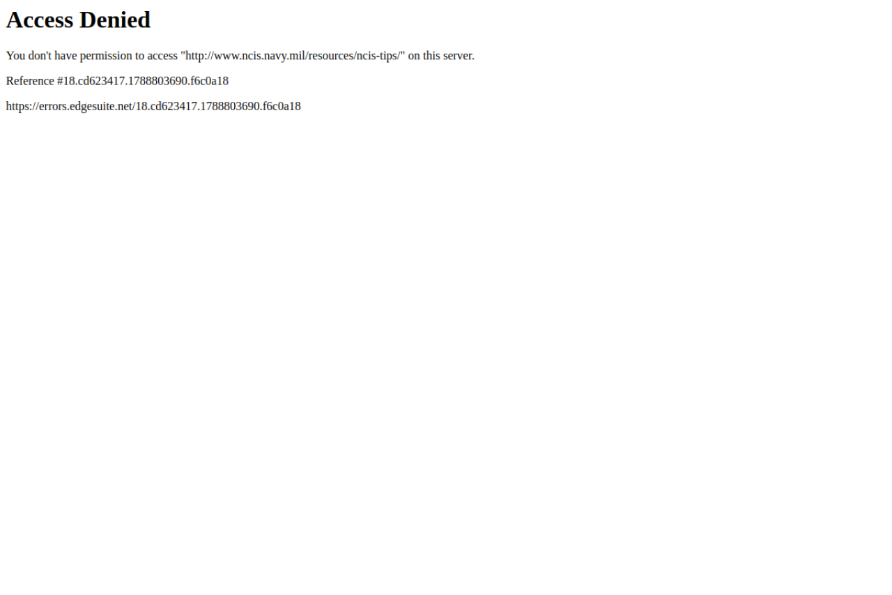 Desktop screenshot of https://www.ncis.navy.mil/resources/ncis-tips/
