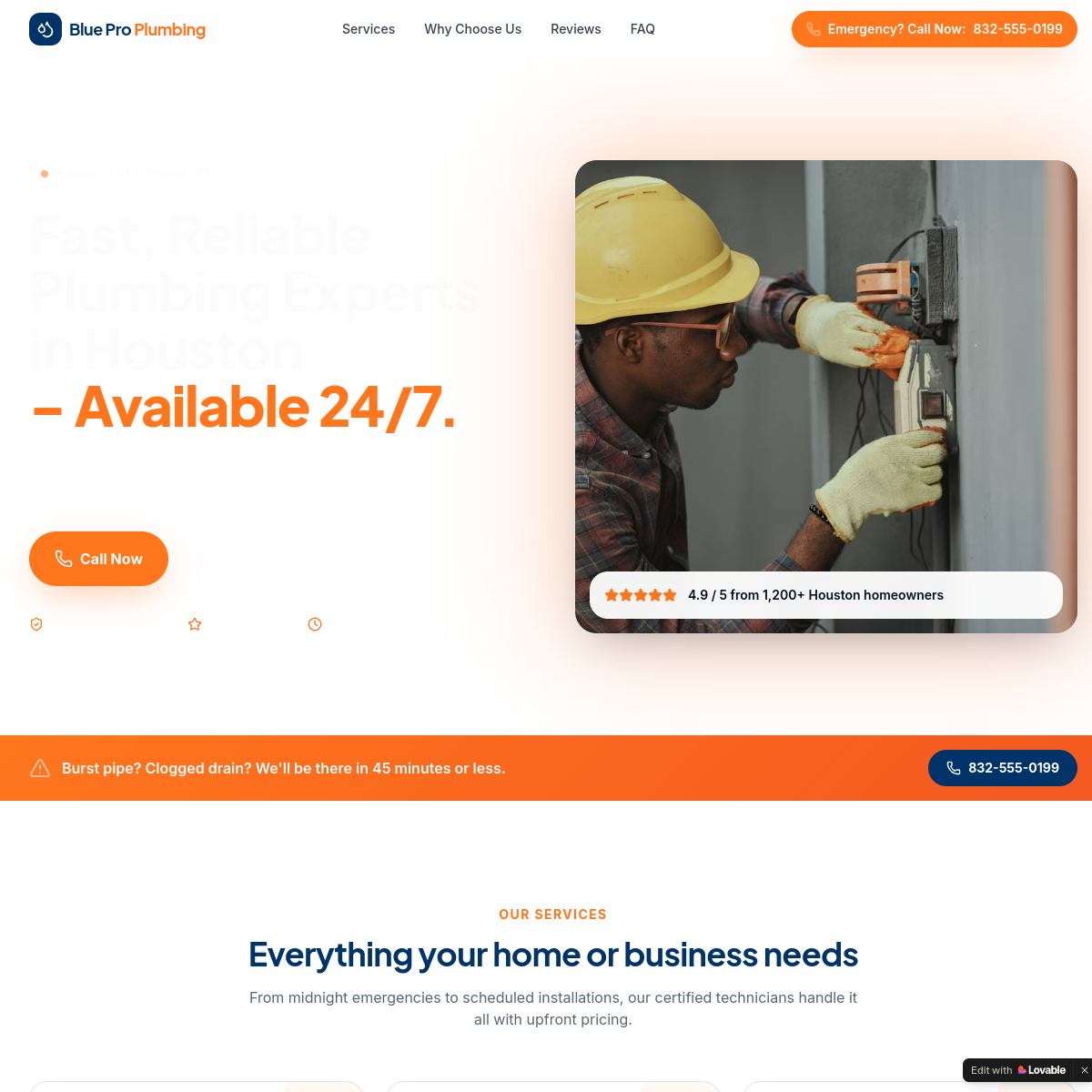 Splash Plumber Pro website preview