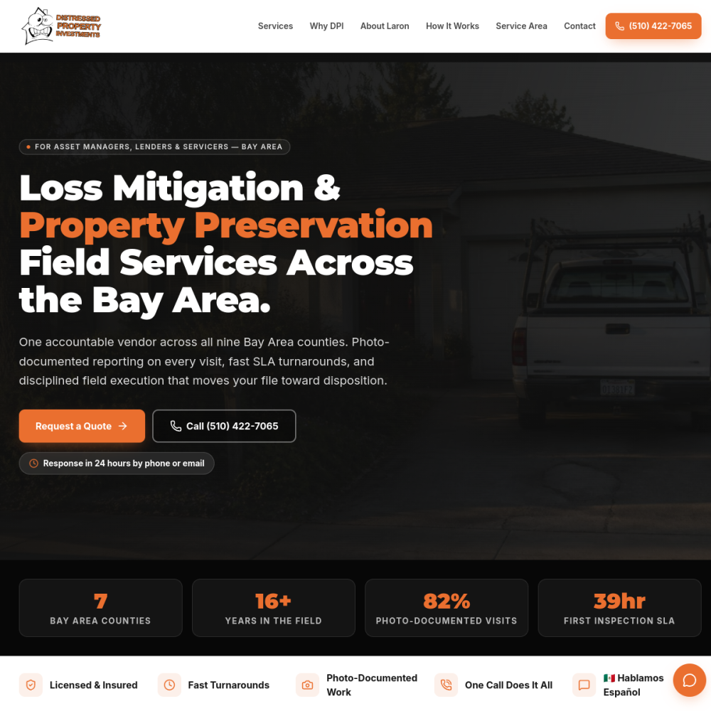 Distressed Property Investments 9-county coverage map by Phantom Era