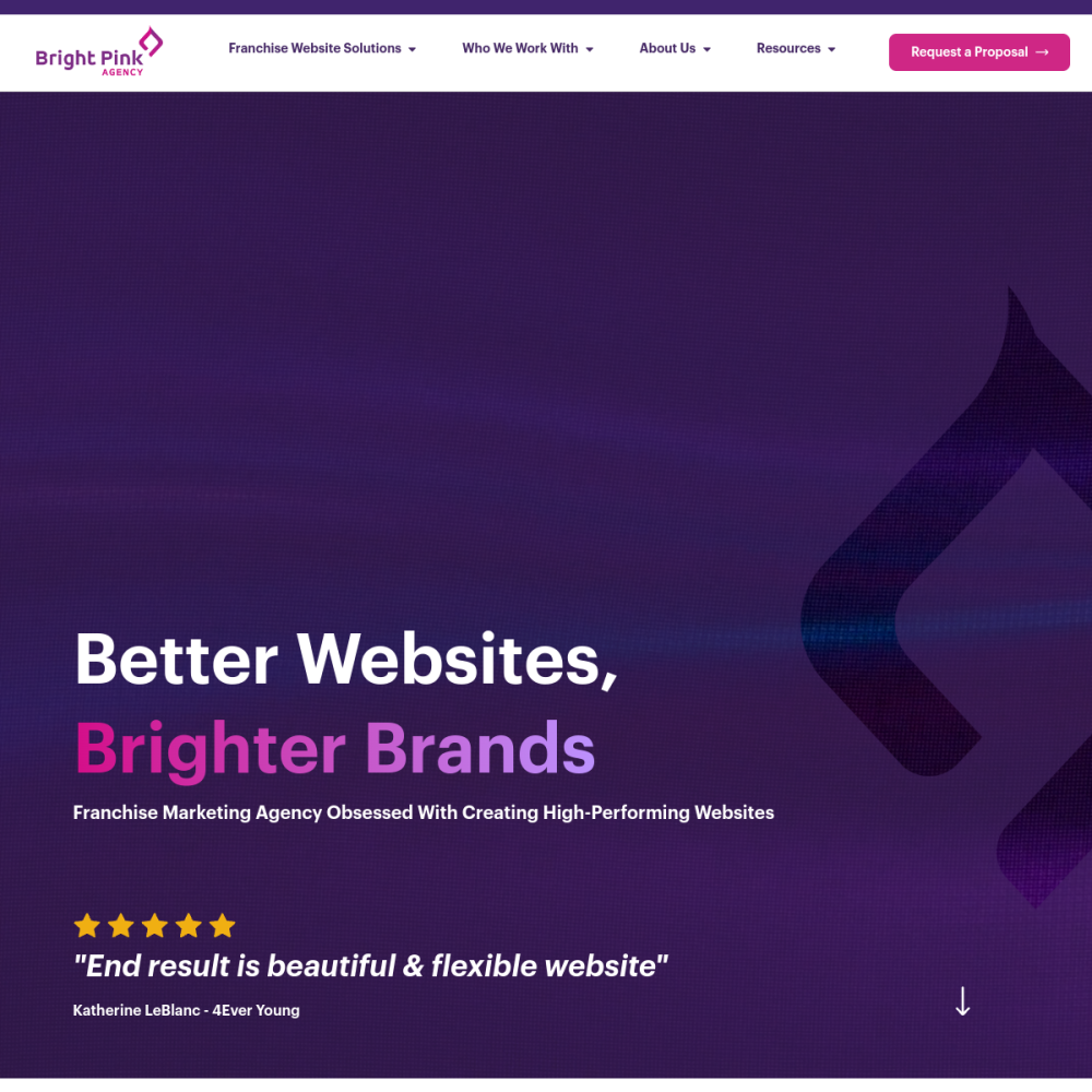 Bright Pink Agency — full page preview