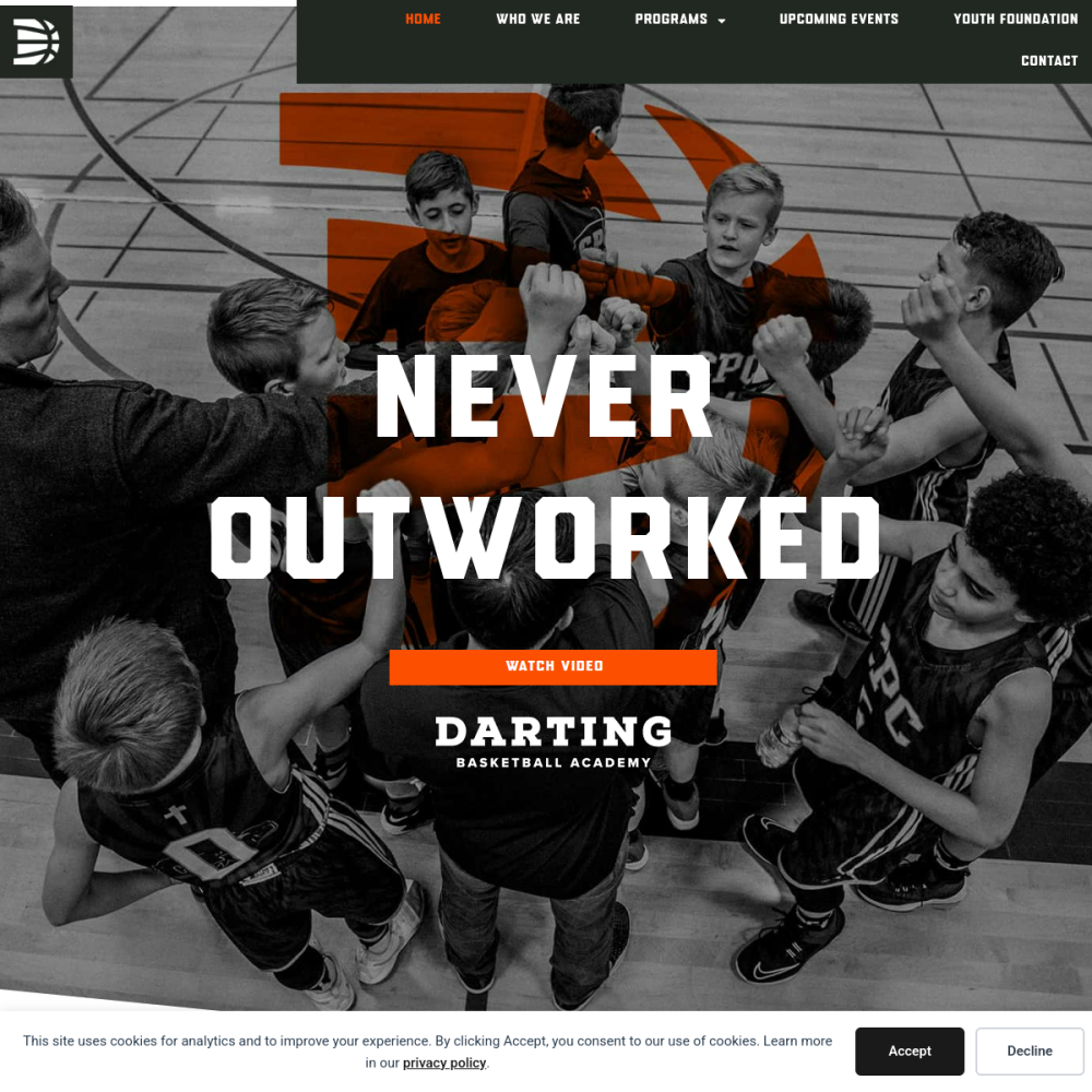 Darting Basketball — full page preview