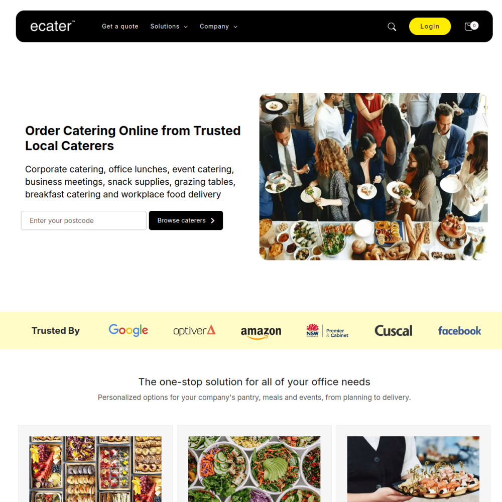 eCater — full page preview