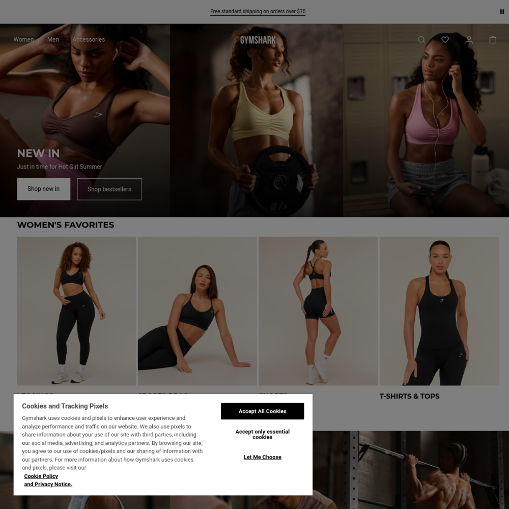 Gymshark — full page preview