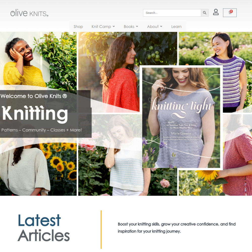 Olive Knits — full page preview