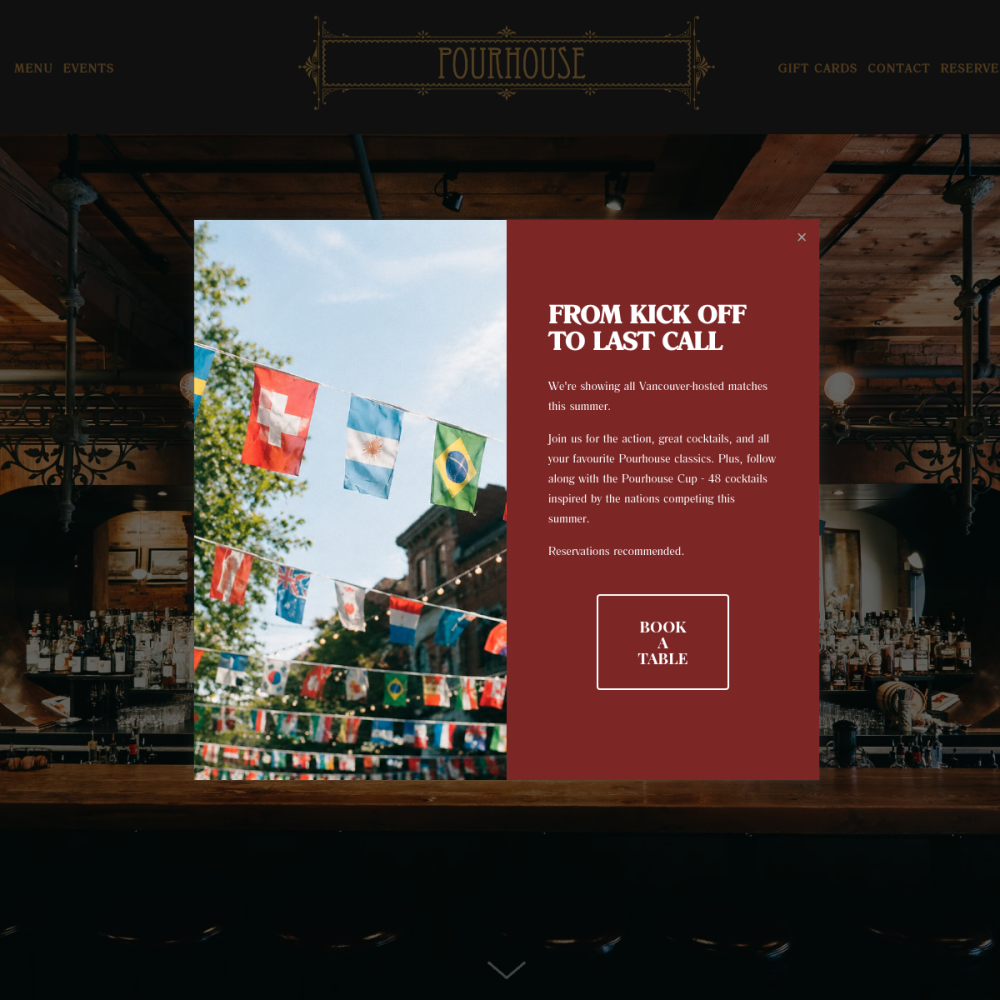 Pour House Vancouver — full page preview