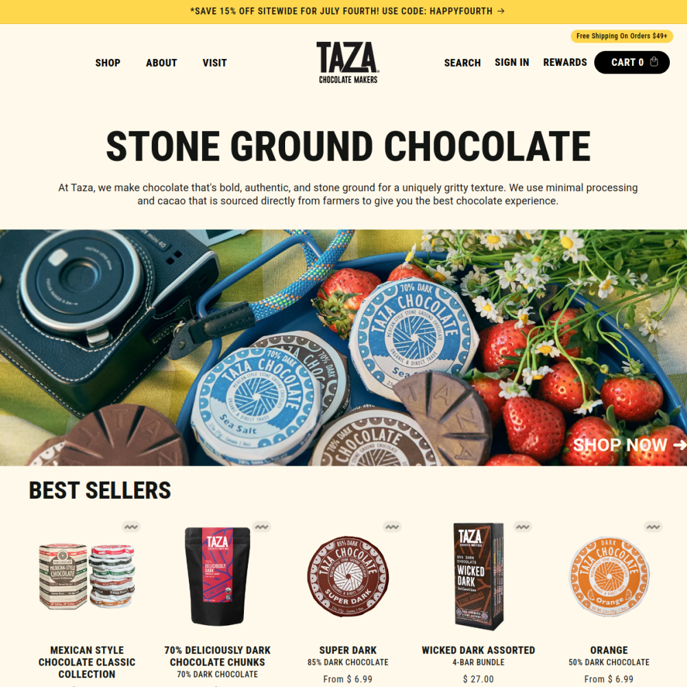 Taza Chocolate — full page preview