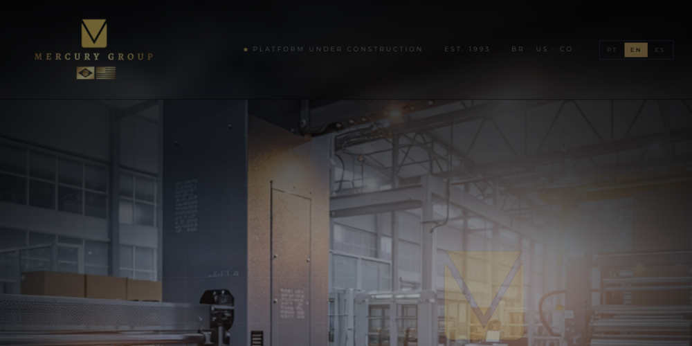 Preview do site Mercury Group
