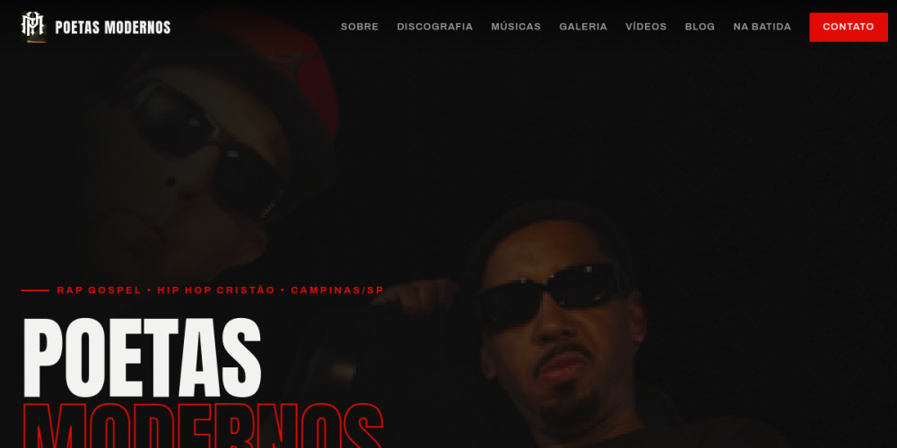 Preview do site Poetas Modernos