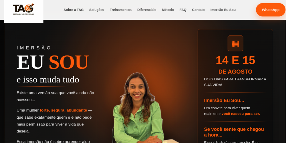 Preview do site TAG Desenvolvimento Humano