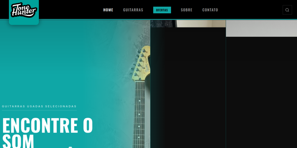 Preview do site Tone Hunter