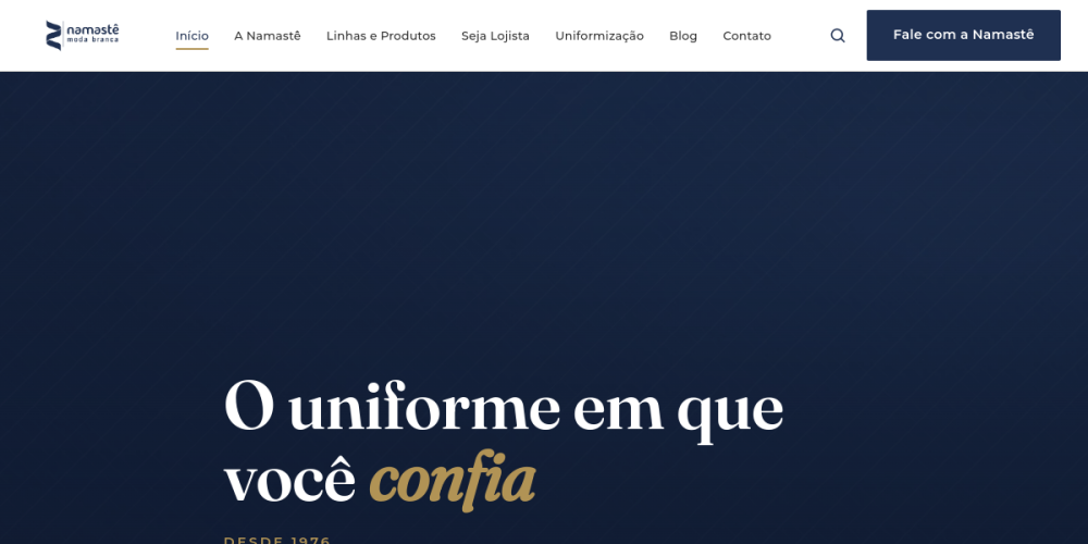 Preview do site Namastê Moda Branca