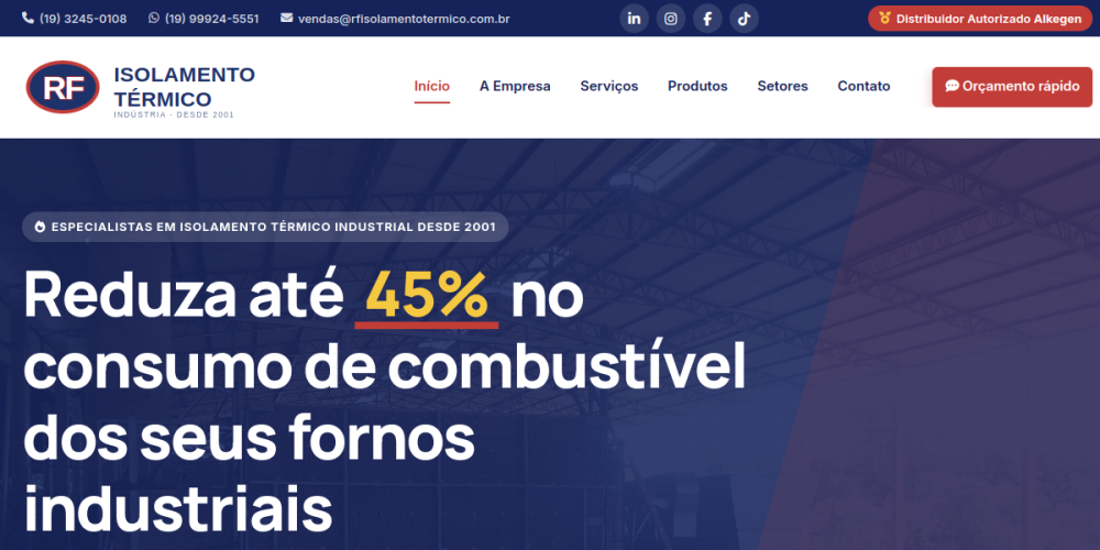 Preview do site RF Isolamento Térmico
