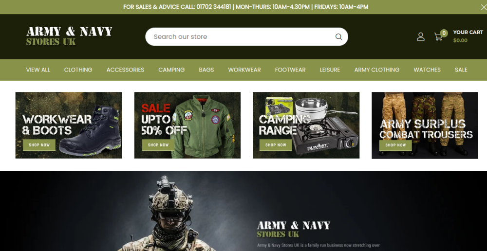 Army and Navy Stores UK
