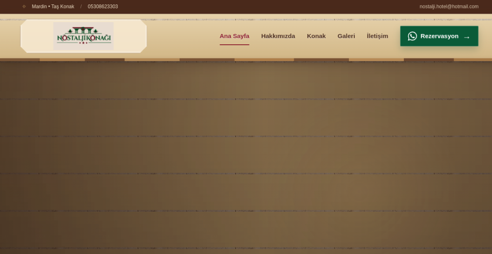 Nostalji Konağı web sitesi ön izlemesi