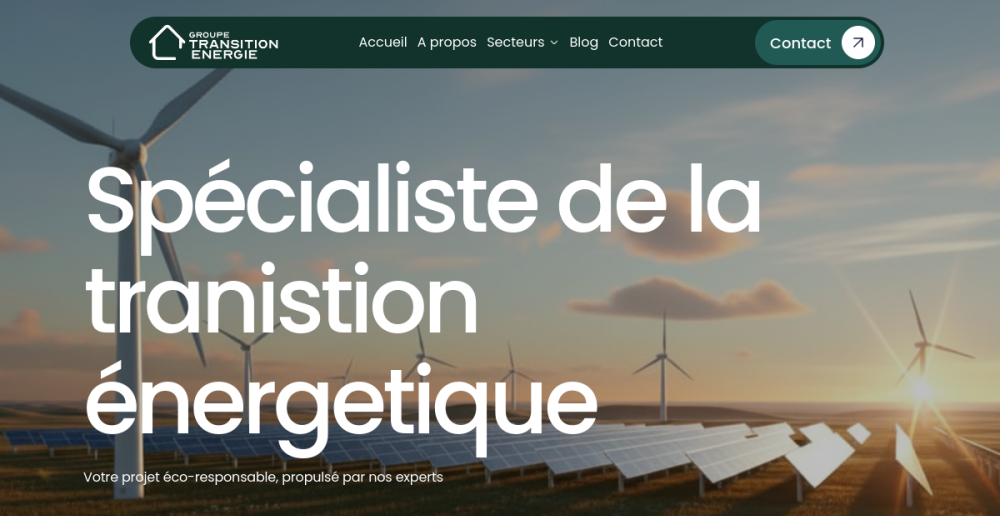 Aperçu du site Groupe Transition Énergie