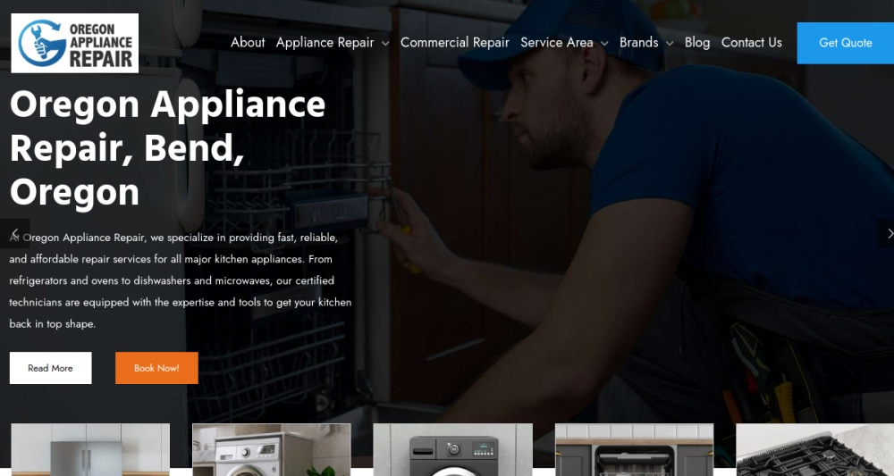Oregon Appliance Repair website