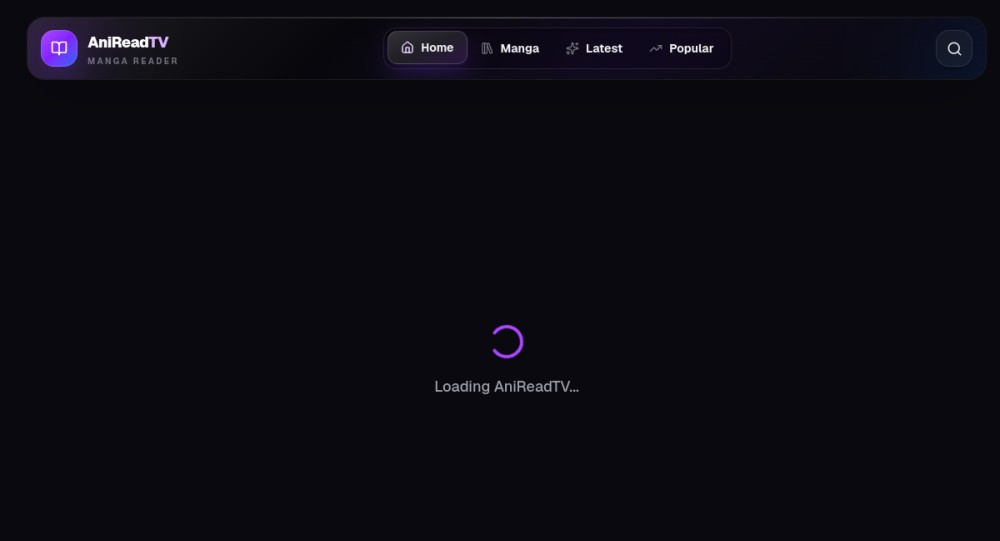 AniReadTV website homepage preview