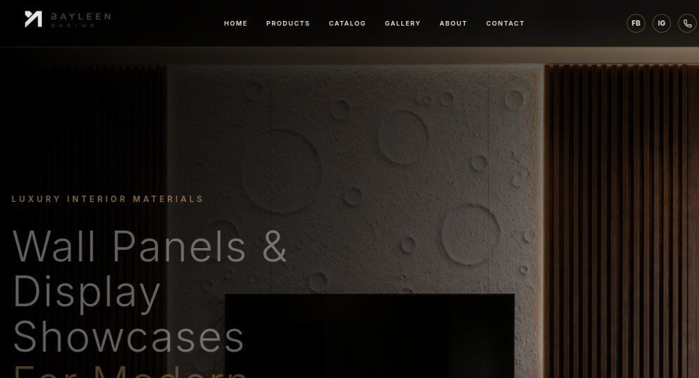 Bayleen website homepage preview