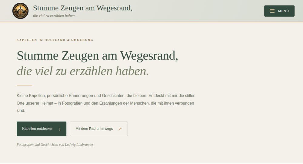 Webseiten-Vorschau Stumme Zeugen am Wegesrand