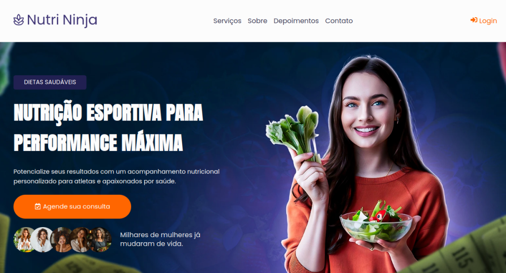 Captura real do site Nutrição 24