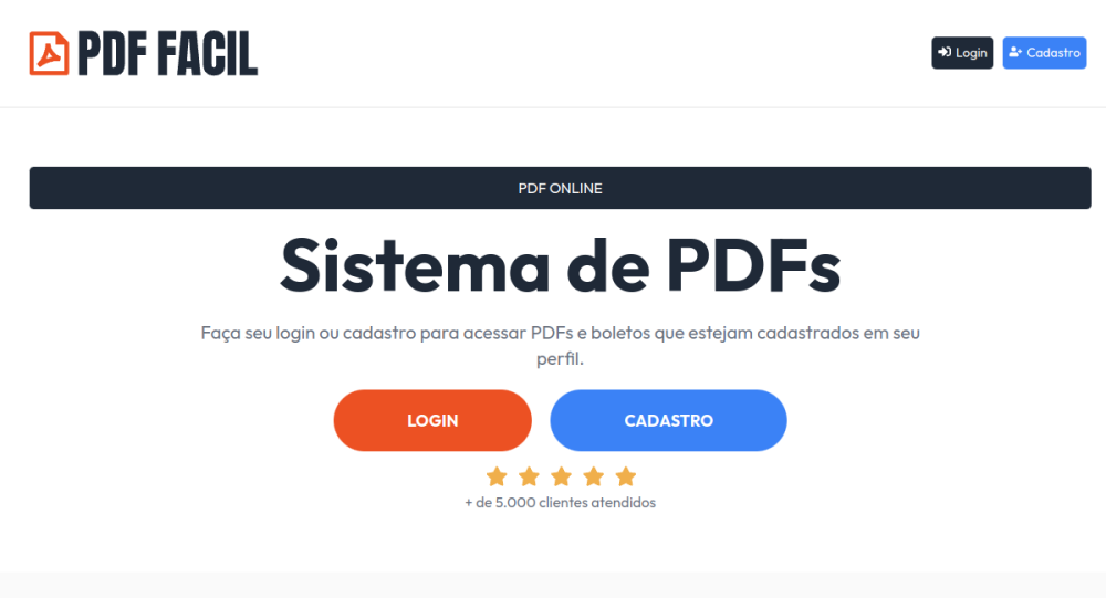Captura real do site Ferramentas PDF