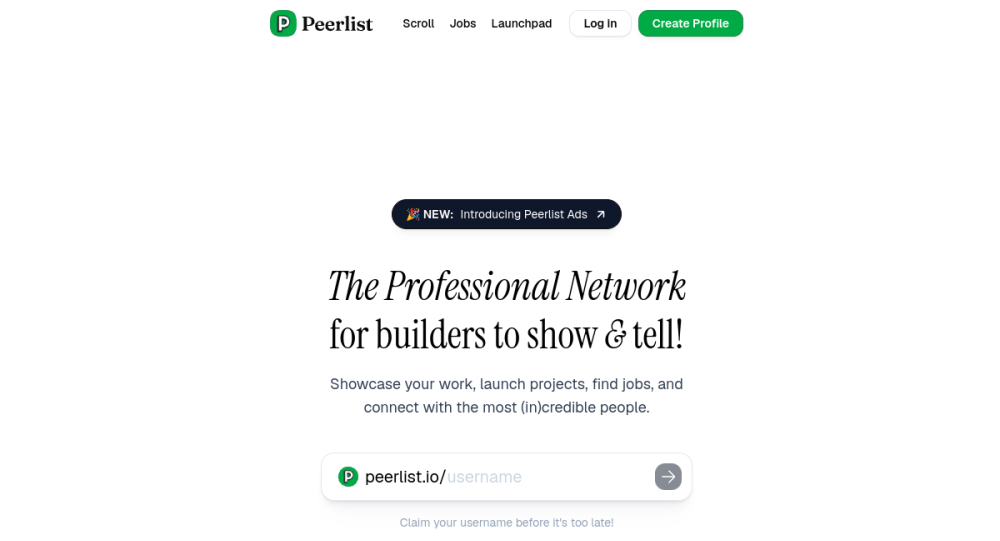 Peerlist product preview