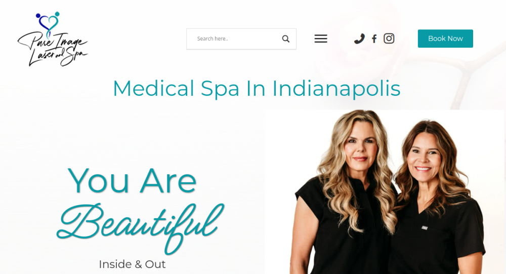 Pure Image Laser and Spa website