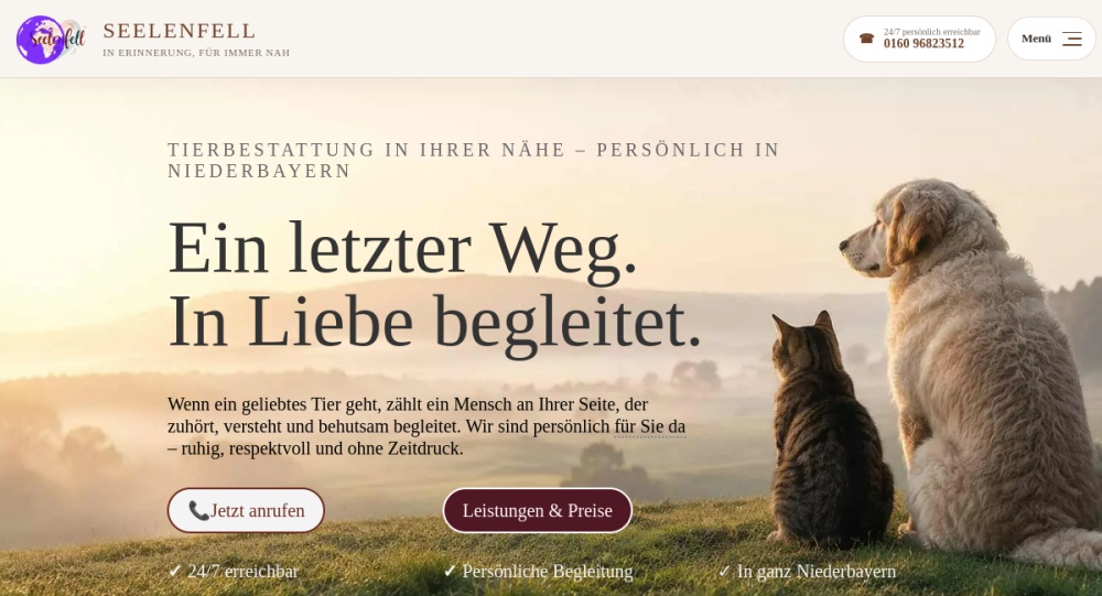 Webseiten-Vorschau Seelenfell