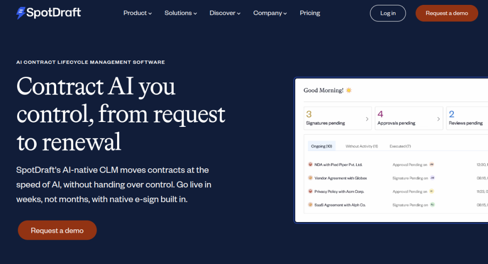SpotDraft product preview