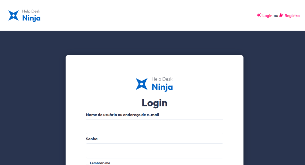 Captura real do site Sistema de Tickets