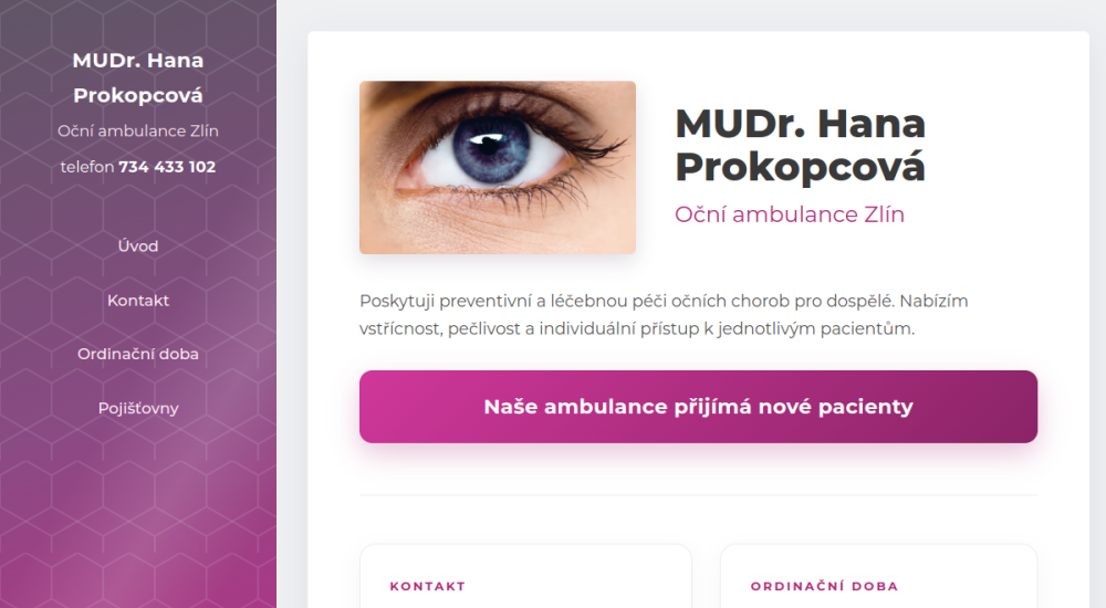 Náhled webu prokopcova.cz