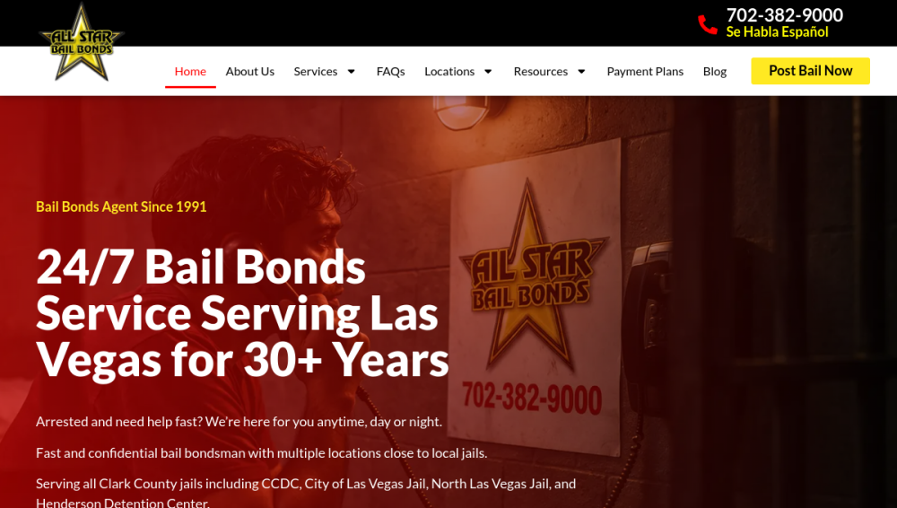 All Star Bail Bonds website