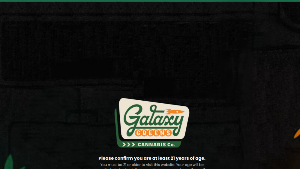 Website screenshot of Galaxy Greens