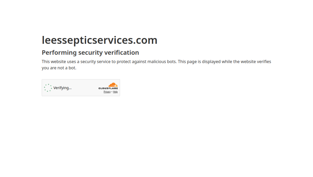 Lee's Sanitation Services website