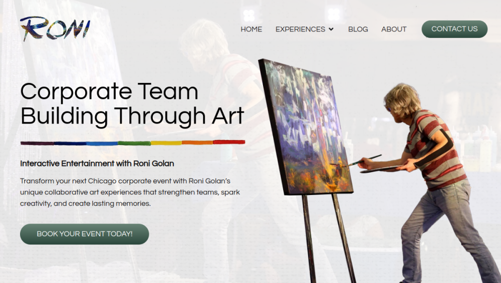 Website screenshot of Roni Golan