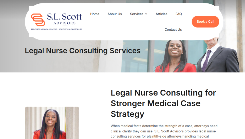 S.L. Scott Advisors website