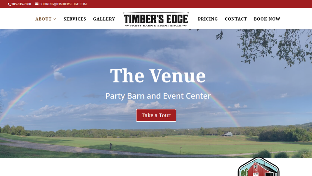 Website screenshot of Timbers Edge