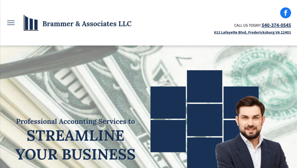 Website screenshot of Brammer & Associates LLC