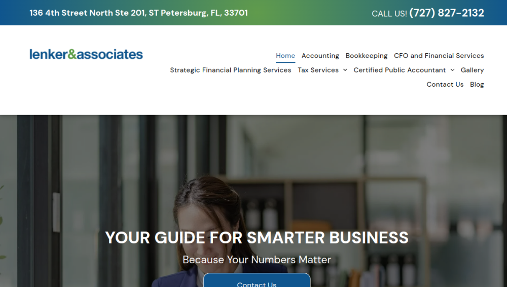 Website screenshot of Lenker and Associates LLC