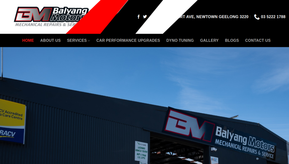 Website screenshot of Balyang Motors