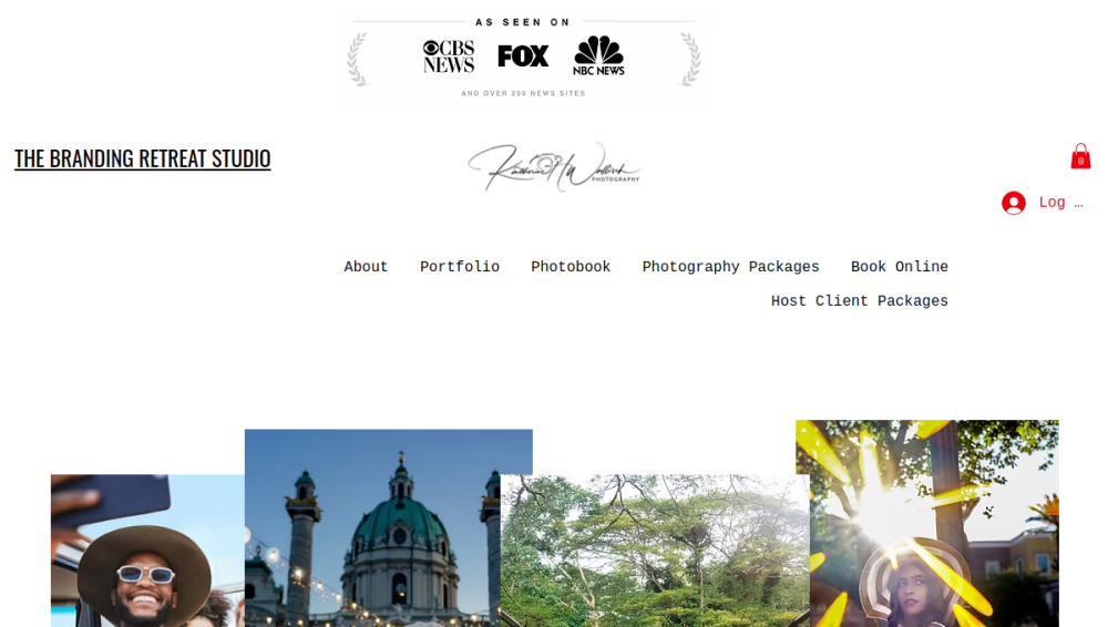 Website screenshot of The Branding Retreat Studios