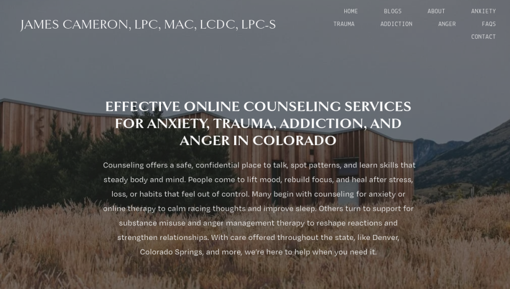 Cameron Counseling website