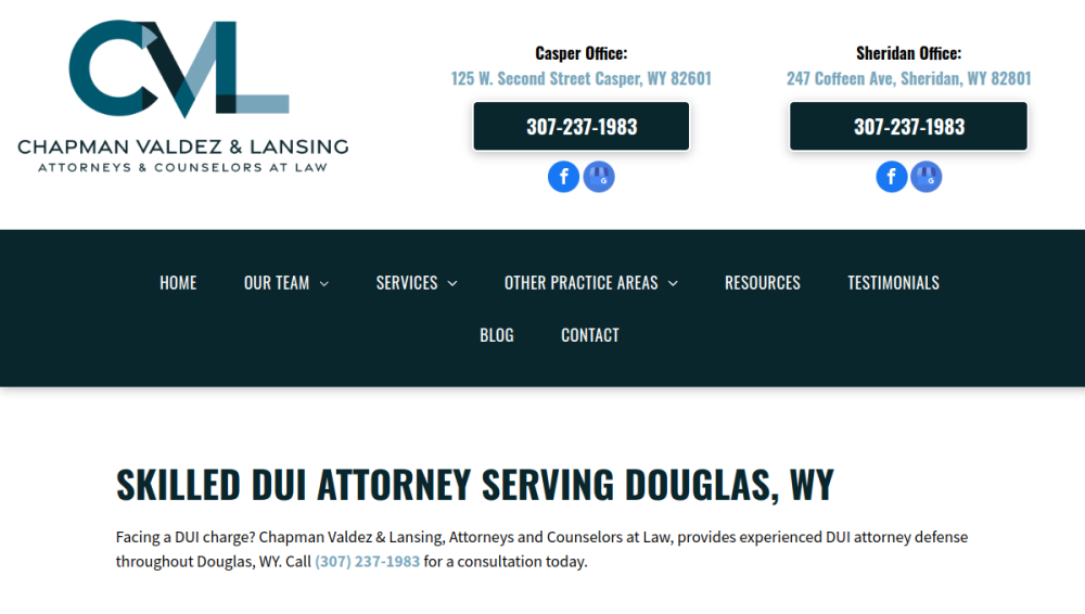 Chapman Valdez & Lansing Attorneys and Counselors at Law