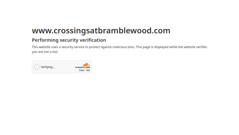 Website screenshot of The Crossings at Bramblewood Apartment Homes