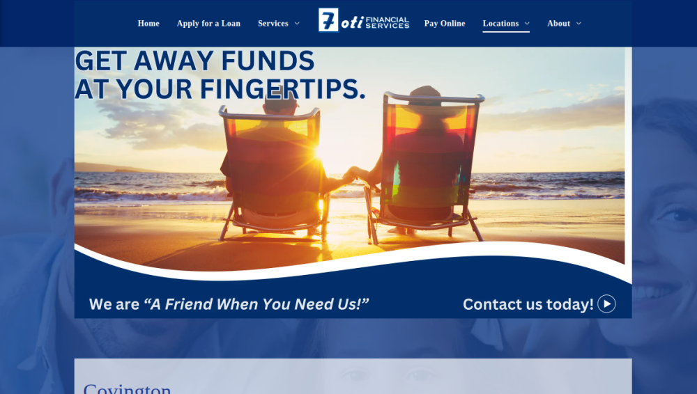 Website screenshot of Foti Financial Services