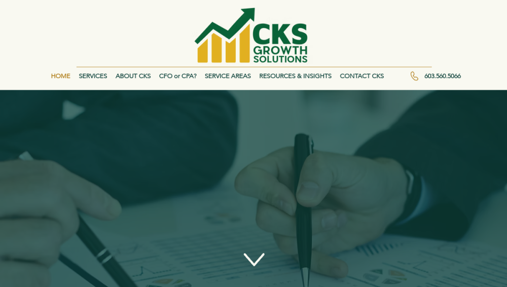 Website screenshot of CKS Growth Solutions LLC