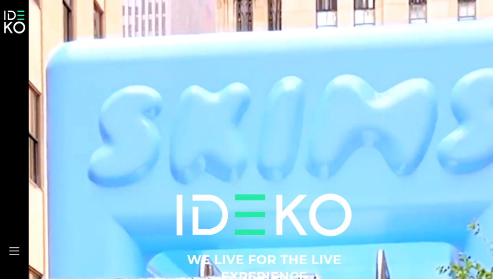 IDEKO event production agency website
