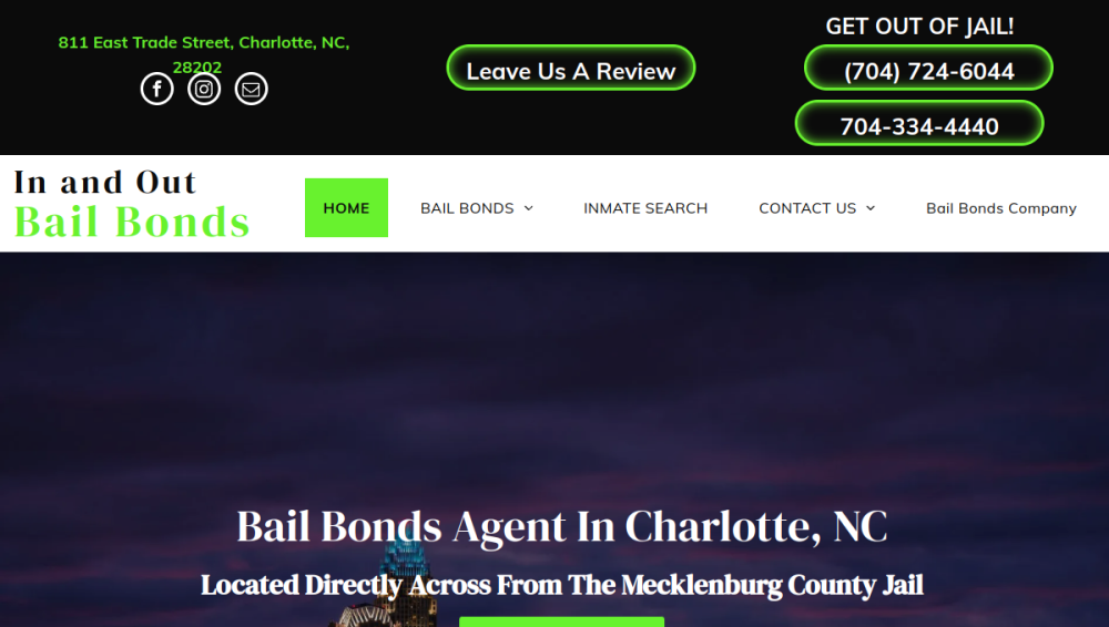 In and Out Bail Bonds website